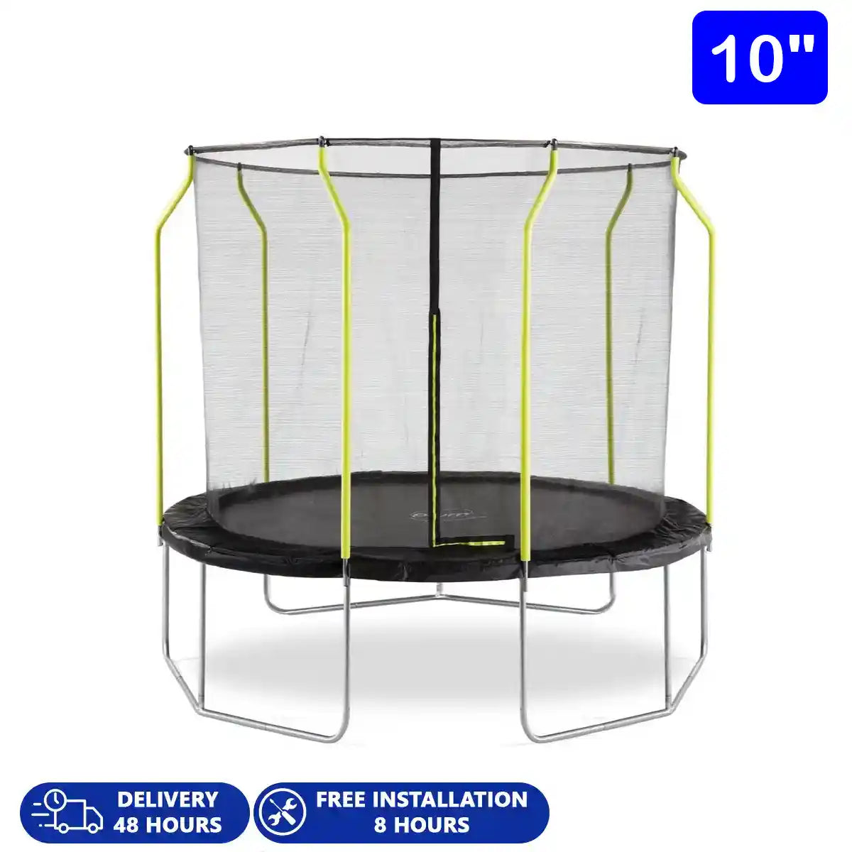 Plum Wave Trampoline with Springsafe® Technology, 2G Enclosure & Rust-Resistant Frame – Outdoor Trampolines for Kids, Safe Active Play, Ages 6+