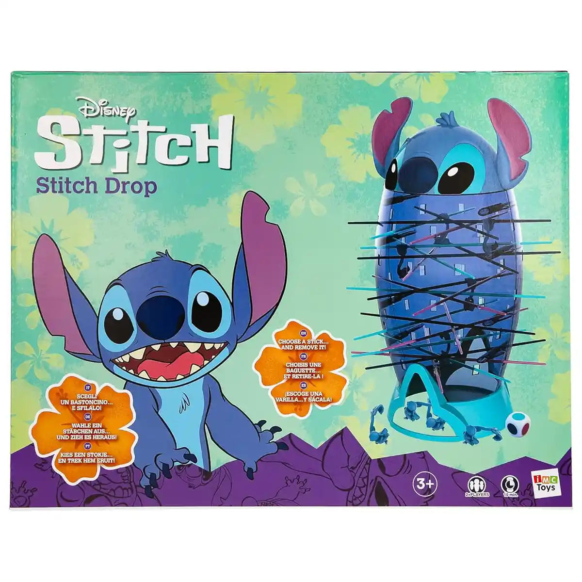 Disney Stitch Drop Skill Game, Interactive Family & Kids Party Game, Dexterity Challenge, Fun Strategy Play for Ages 4+