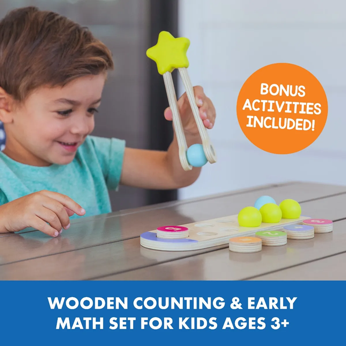 Educational Insights Count & Match Wooden Set – Number Matching & Sorting Activity (Ages 3+)