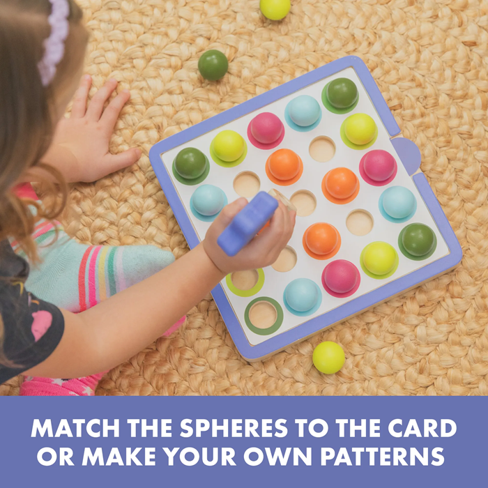 Educational Insights Pattern Sequencing Wooden Board – Early Math & Logic Learning Toy (Ages 3+)