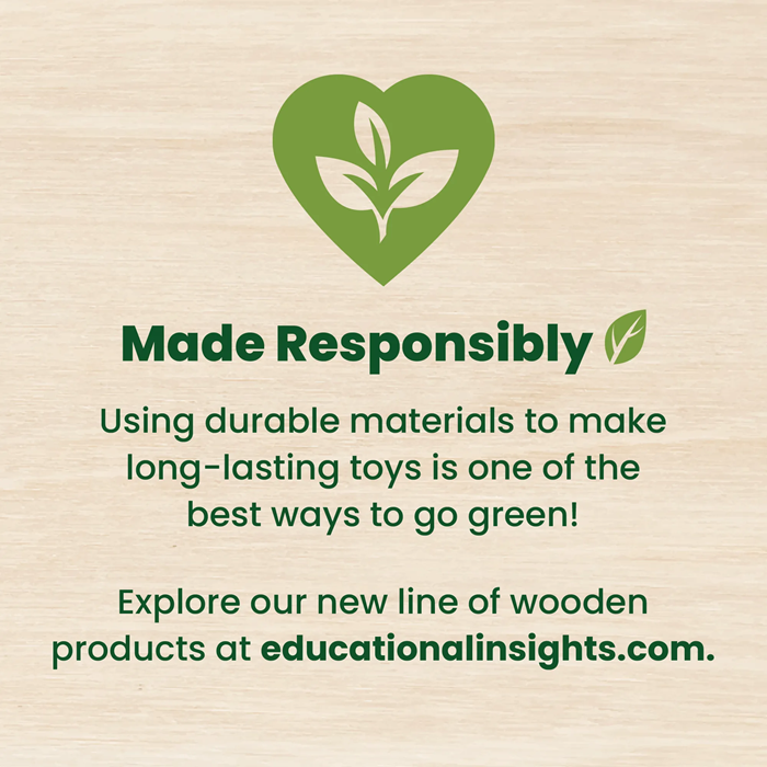 Educational Insights Pattern Sequencing Wooden Board – Early Math & Logic Learning Toy (Ages 3+)