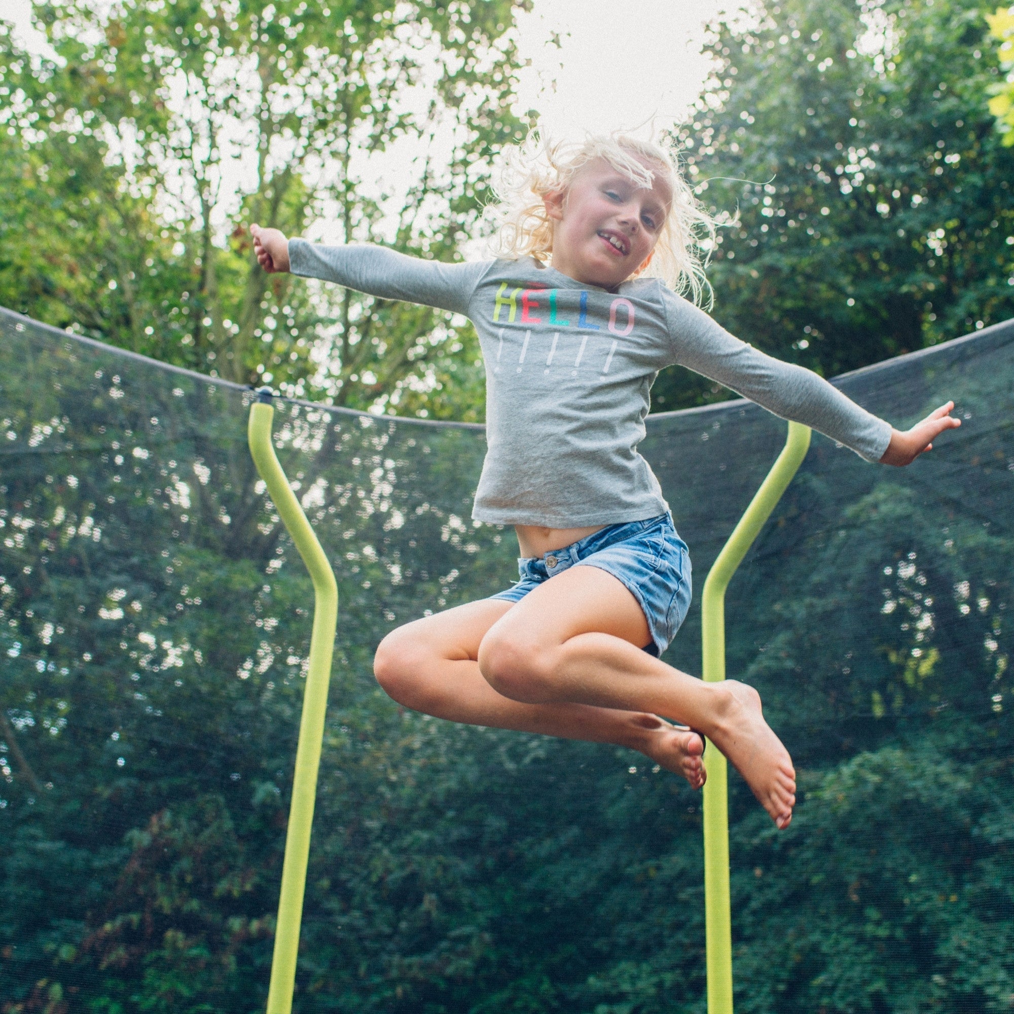 Plum 10ft Springsafe Jumper Trampoline with Enclosure, Safety Net and Foam Pad Protection, Stable Recreational Outdoor Toy with UV, Rust + Weather Protection, Suitable for Kids 6 Years and Above