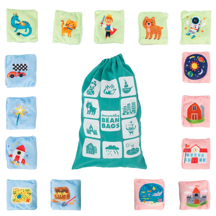 Educational Insights Storytelling Bean Bags – Creative Language & Early Literacy Game (24-Piece Set, Ages 3+)