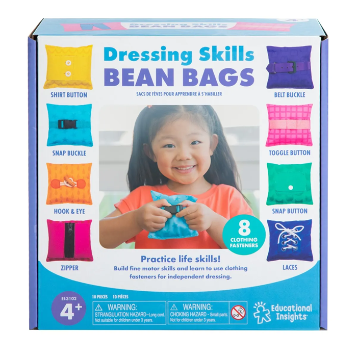 Educational Insights Dressing Skills Bean Bags – Hands-On Dressing & Fine Motor Learning Set (Ages 4+)