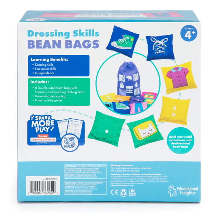 Educational Insights Dressing Skills Bean Bags – Hands-On Dressing & Fine Motor Learning Set (Ages 4+)