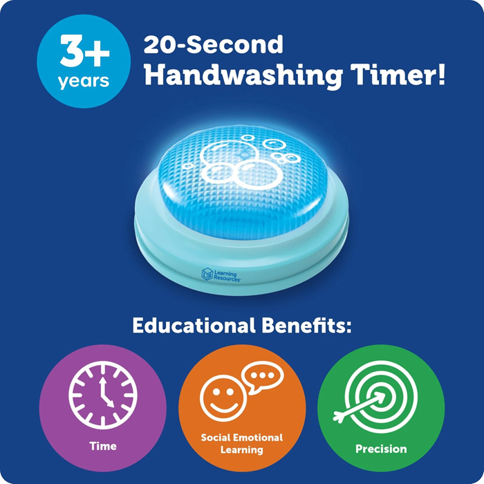 Learning Resources 20-Second Handwashing Timer – Interactive Hygiene Timer for Kids & Classrooms (Ages 3+)