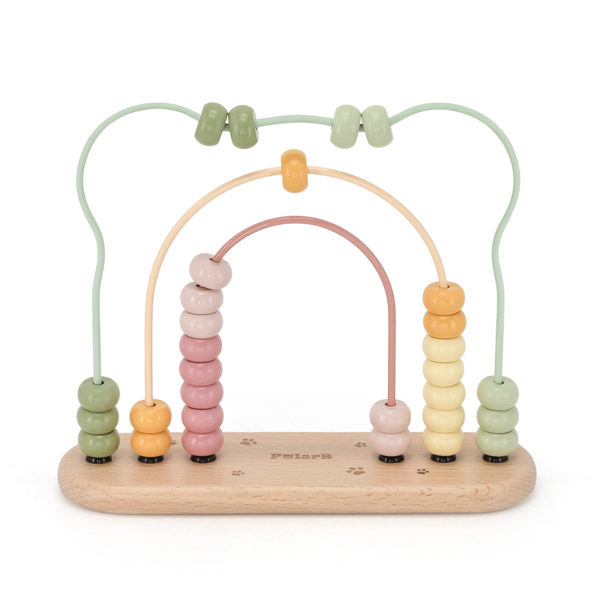 PolarB My First Numbers Wooden Abacus, Bear Design Counting Toy for Toddlers, Educational Math Toy for Ages 12 Months and Up