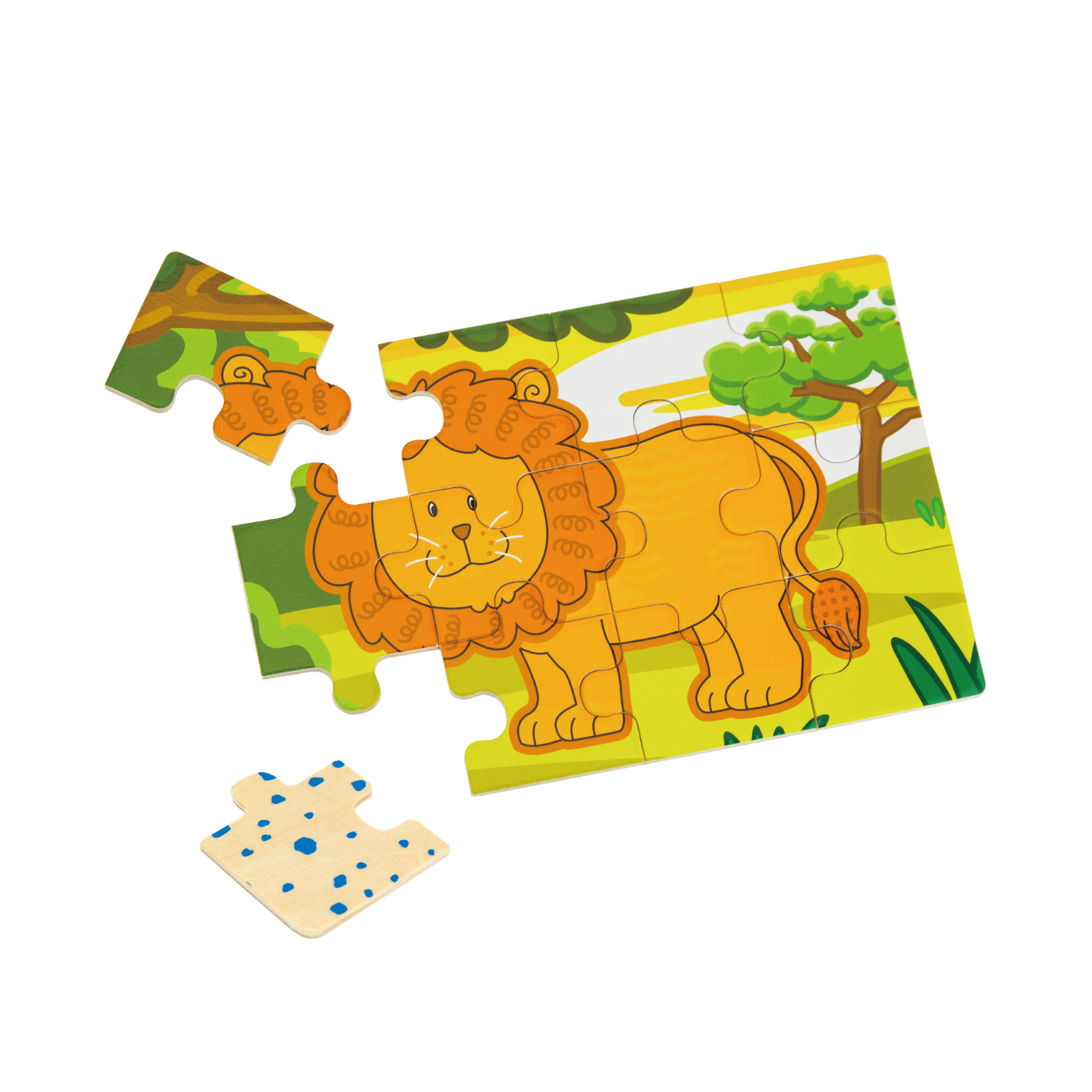 Viga Jungle Set, 48 Piece Jigsaw Puzzle, Montessori Wooden Toy, Develops Sensory, Cognitive & Fine Motor Skills, Non-Toxic & Eco-friendly Kids Educational Toy, Suitable for Boys and Girls Aged 2Y+