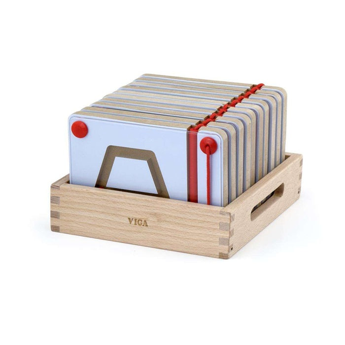 VIGA Wooden Magnetic Writing Board with 10 Geometric Shapes Β Educational Toy for Kids Age 3+