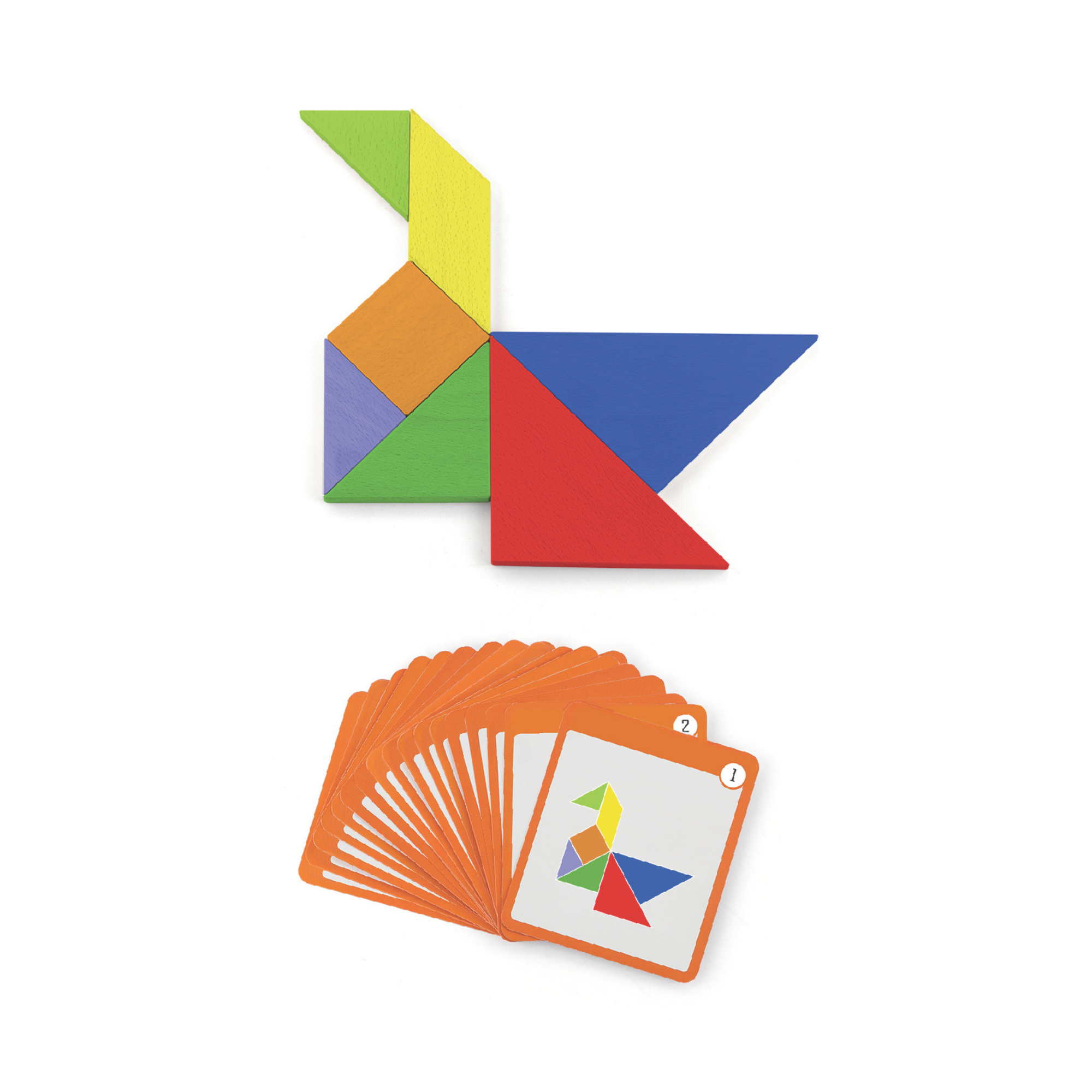 Viga Magnetic Tangram, 35 Piece Geometric Block Puzzle, Montessori Wooden Toy, Develops Sensory, Cognitive & Fine Motor Skills, Non-Toxic & Eco-friendly Kids Educational Toy, for Boys & Girls 3Y+