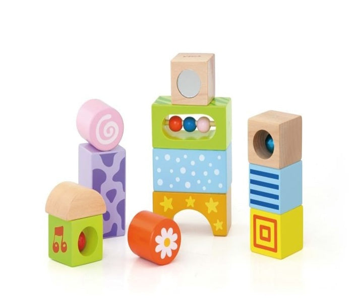 VIGA Sound Blocks for Kids Age 12 Months+ | Educational Wooden Sensory Toy with 12 Sound Blocks