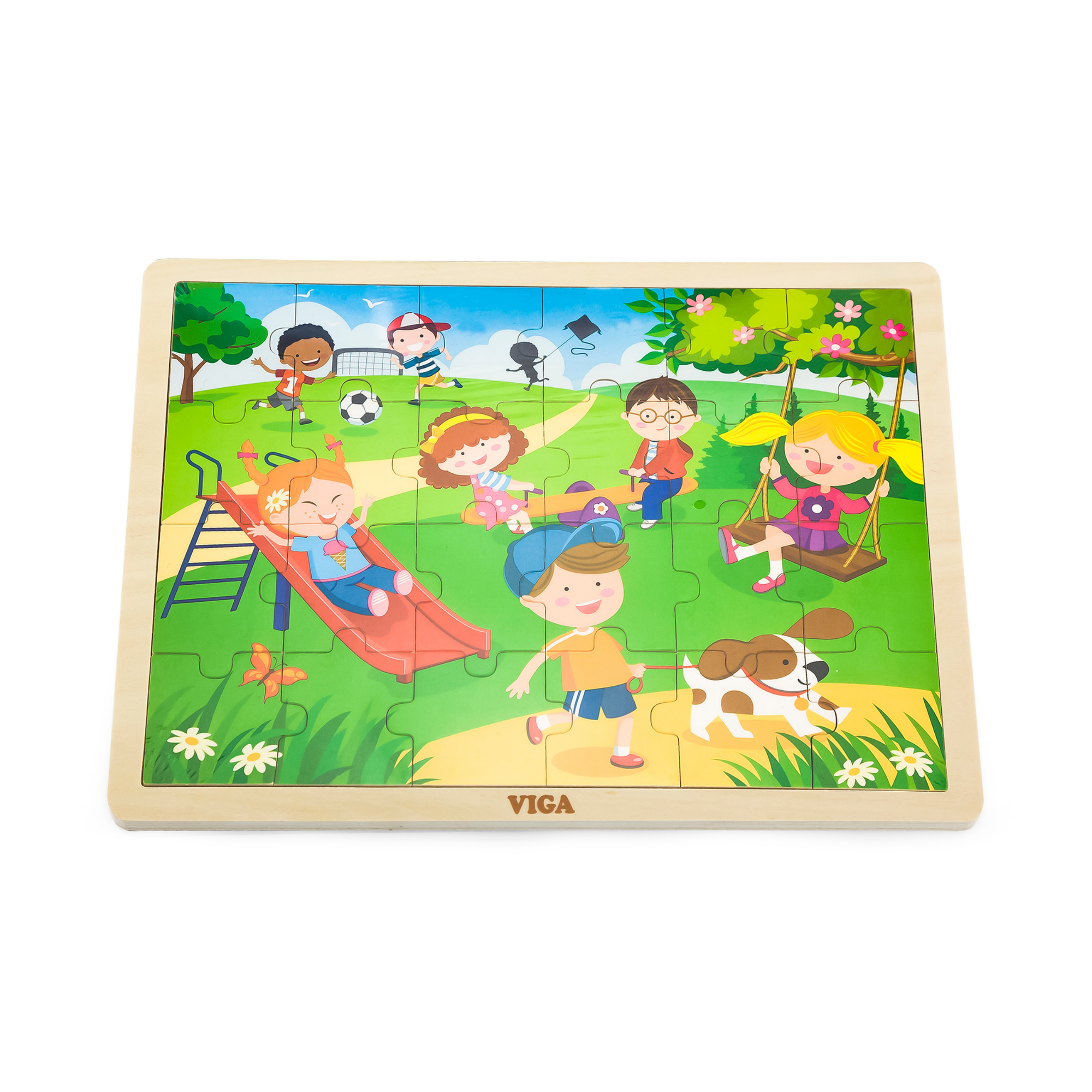 Viga Spring, Seasonal, 24 Piece Jigsaw Puzzle, Montessori Wooden Toy, Develops Sensory, Cognitive & Fine Motor Skills, Non-Toxic & Eco-friendly Kids Educational Toy, Suitable for Children Aged 2Y+