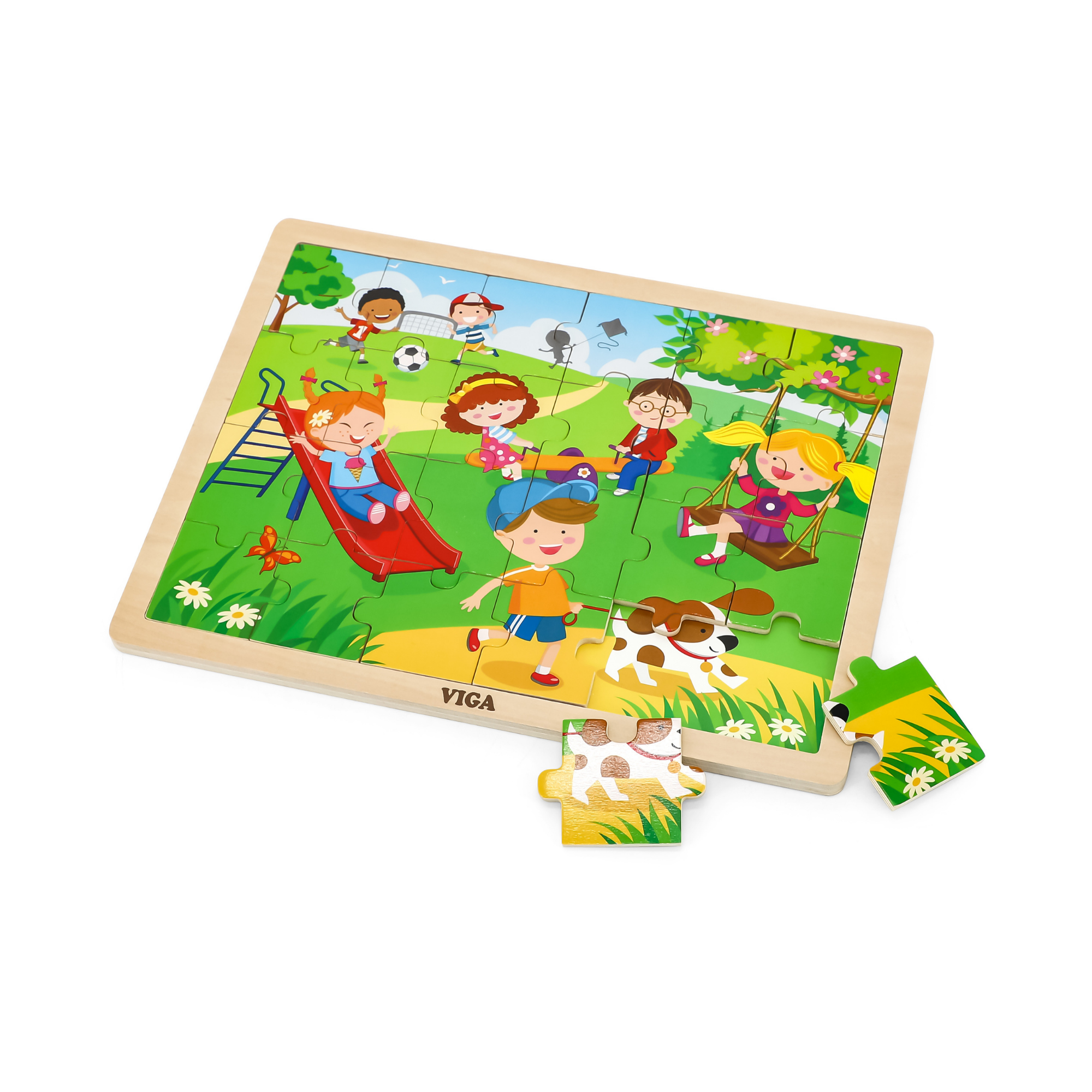 Viga Spring, Seasonal, 24 Piece Jigsaw Puzzle, Montessori Wooden Toy, Develops Sensory, Cognitive & Fine Motor Skills, Non-Toxic & Eco-friendly Kids Educational Toy, Suitable for Children Aged 2Y+