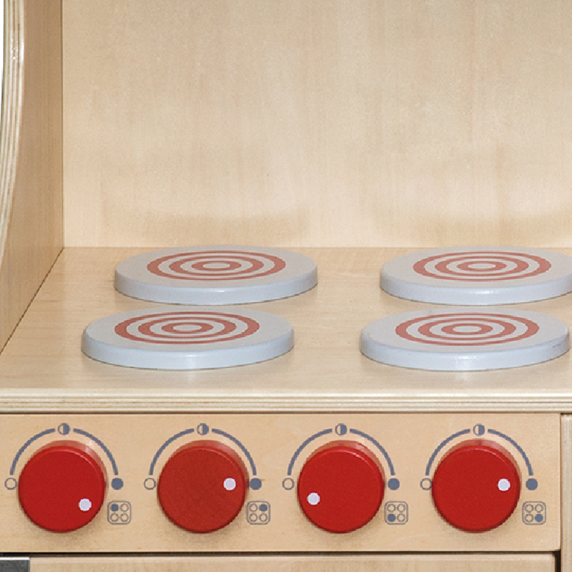 VIGA Wooden Modern Kitchen  Natural Color Pretend Play Set for Kids  Age 3+ Years