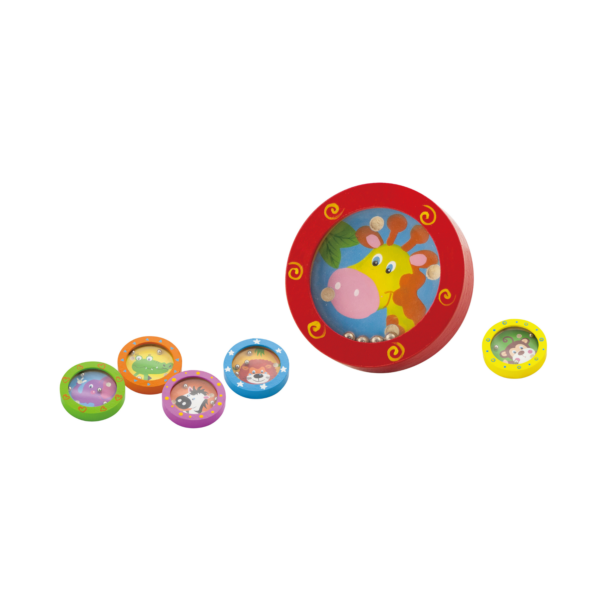 Viga Wild Animals Assorted, Ball-in-a-Maze Puzzle, 1 Piece, Montessori Wooden Toy, Develops Sensory, Cognitive & Fine Motor Skills, Non-Toxic & Eco-friendly Kids Educational Toy, Suitable for Children 3Y+