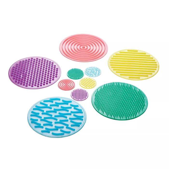 SiliShapes Sensory Circles – 10-Piece Textured Silicone Sensory Play Set