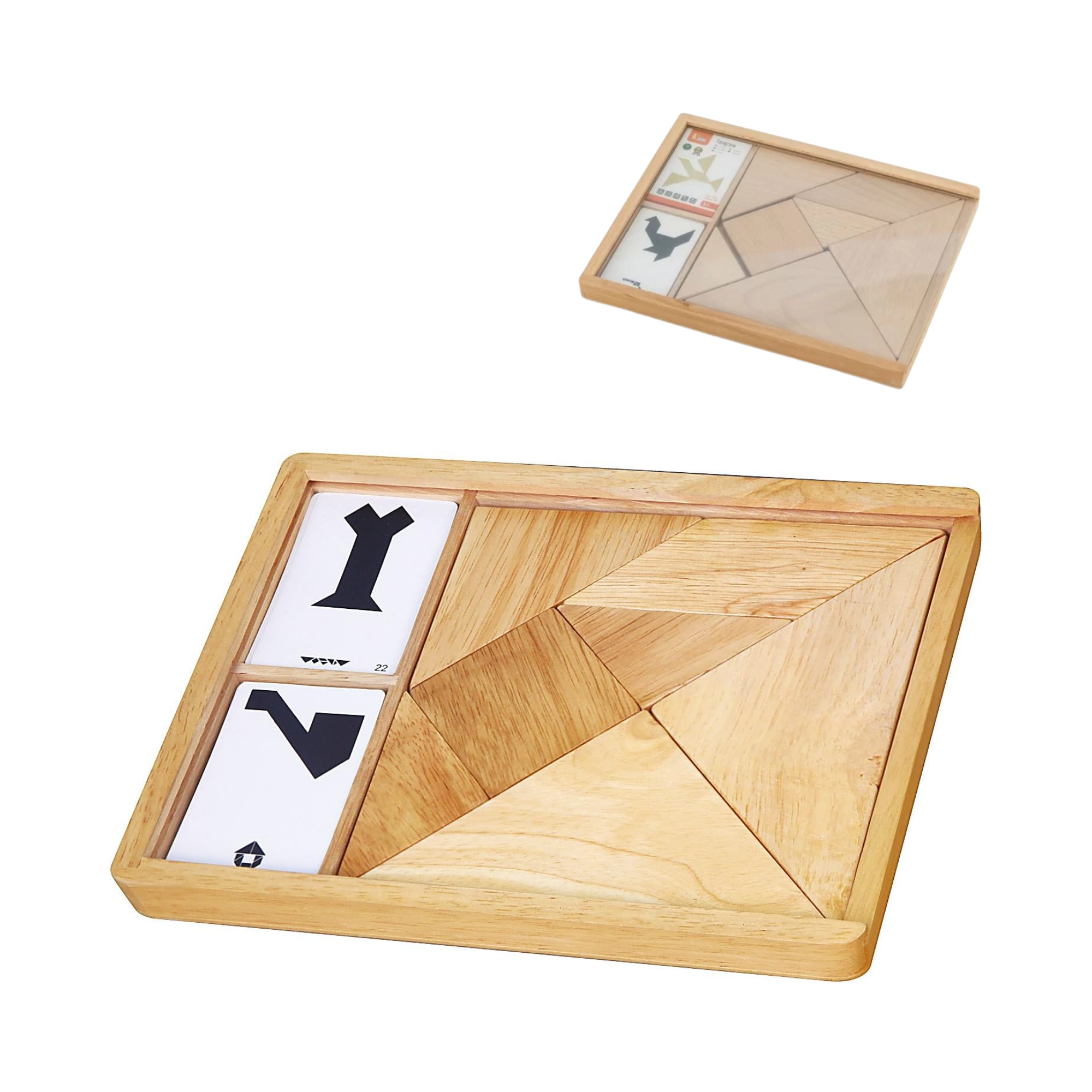 Viga Tangram, 7 Piece Geometric Puzzle, Montessori Wooden Toy, Develops Sensory, Cognitive & Fine Motor Skills, Non-Toxic & Eco-friendly Kids Educational Toy, Suitable for Boys and Girls Aged 3Y+