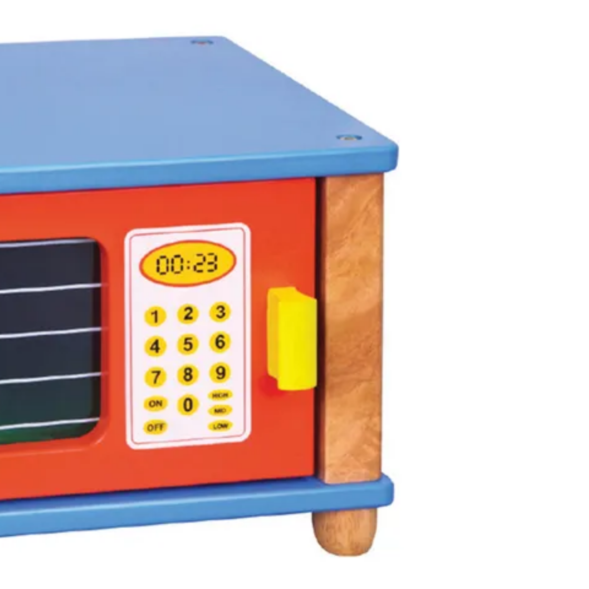 VIGA Wooden Microwave Oven, Pretend Play Kitchen Appliance for Kids, Montessori Roleplay Cooking Toy, Durable Beechwood Construction, Educational Toy for Ages 3 Years+