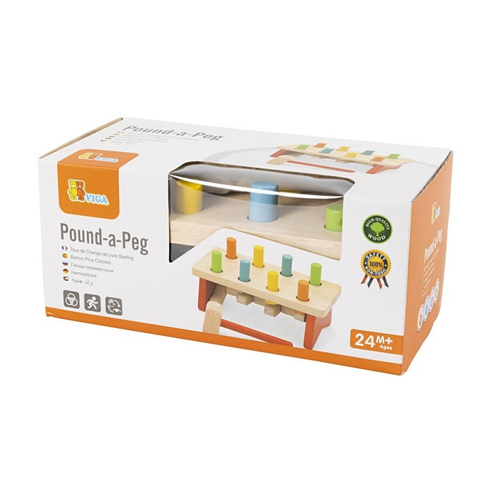 Viga Hammer Bench Toy – Wooden Pound & Tap Activity Playset