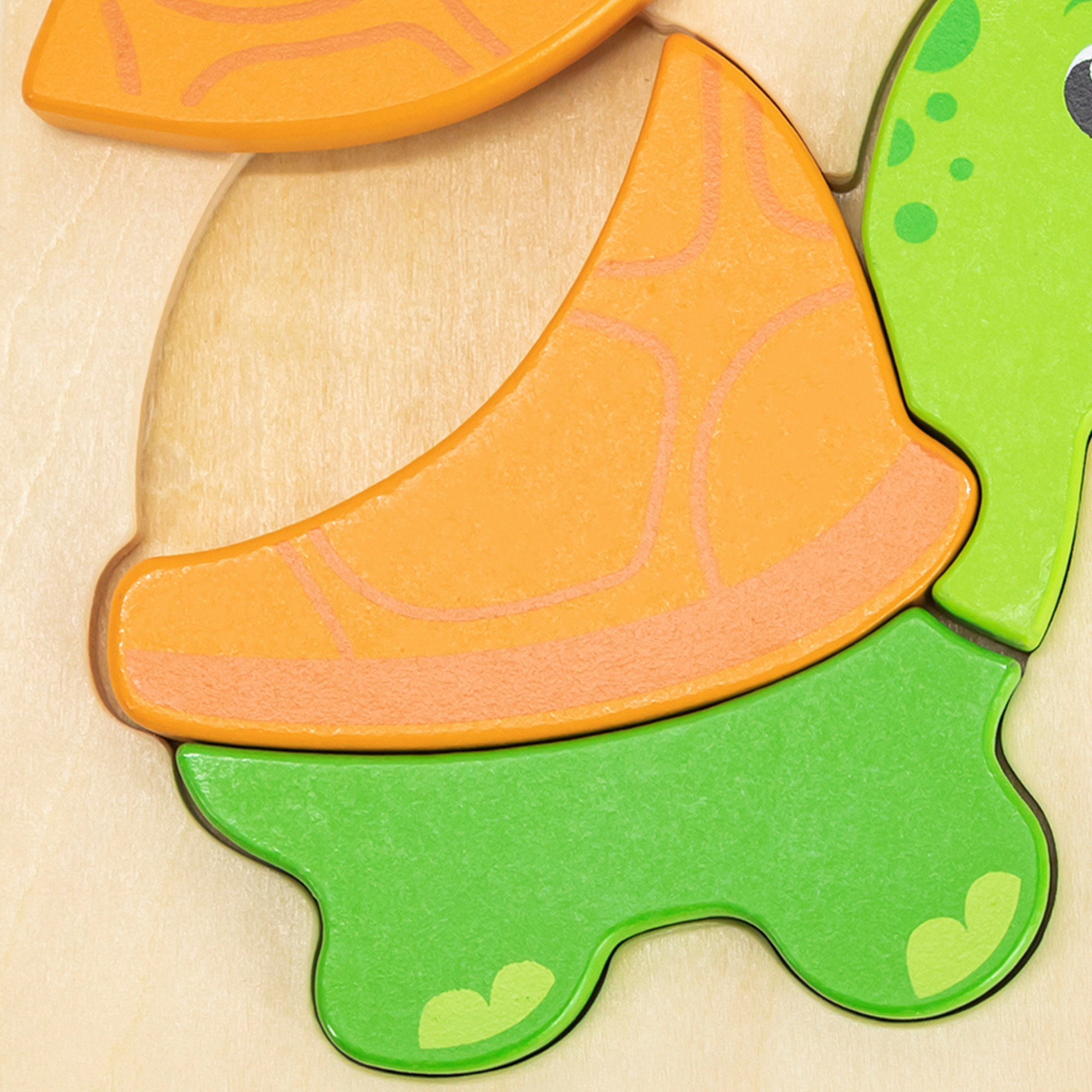 Viga Turtle, 4 Piece Block Puzzle, Montessori Wooden Toy, Develops Sensory, Cognitive & Fine Motor Skills, Non-Toxic & Eco-friendly Kids Educational Toy, Suitable for Boys and Girls Aged 18M+