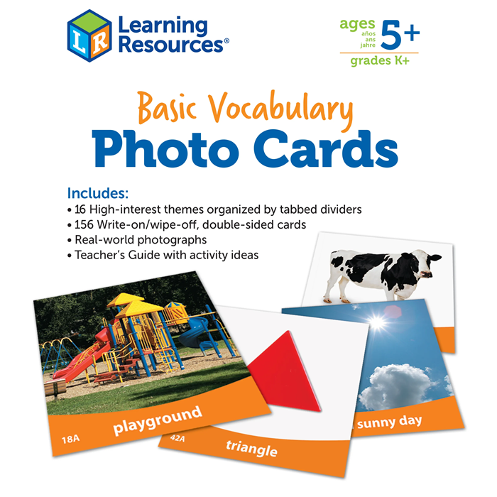 Learning Resources Basic Vocabulary Photo Cards Set – Early Language & Communication Flashcards (Ages 3+)