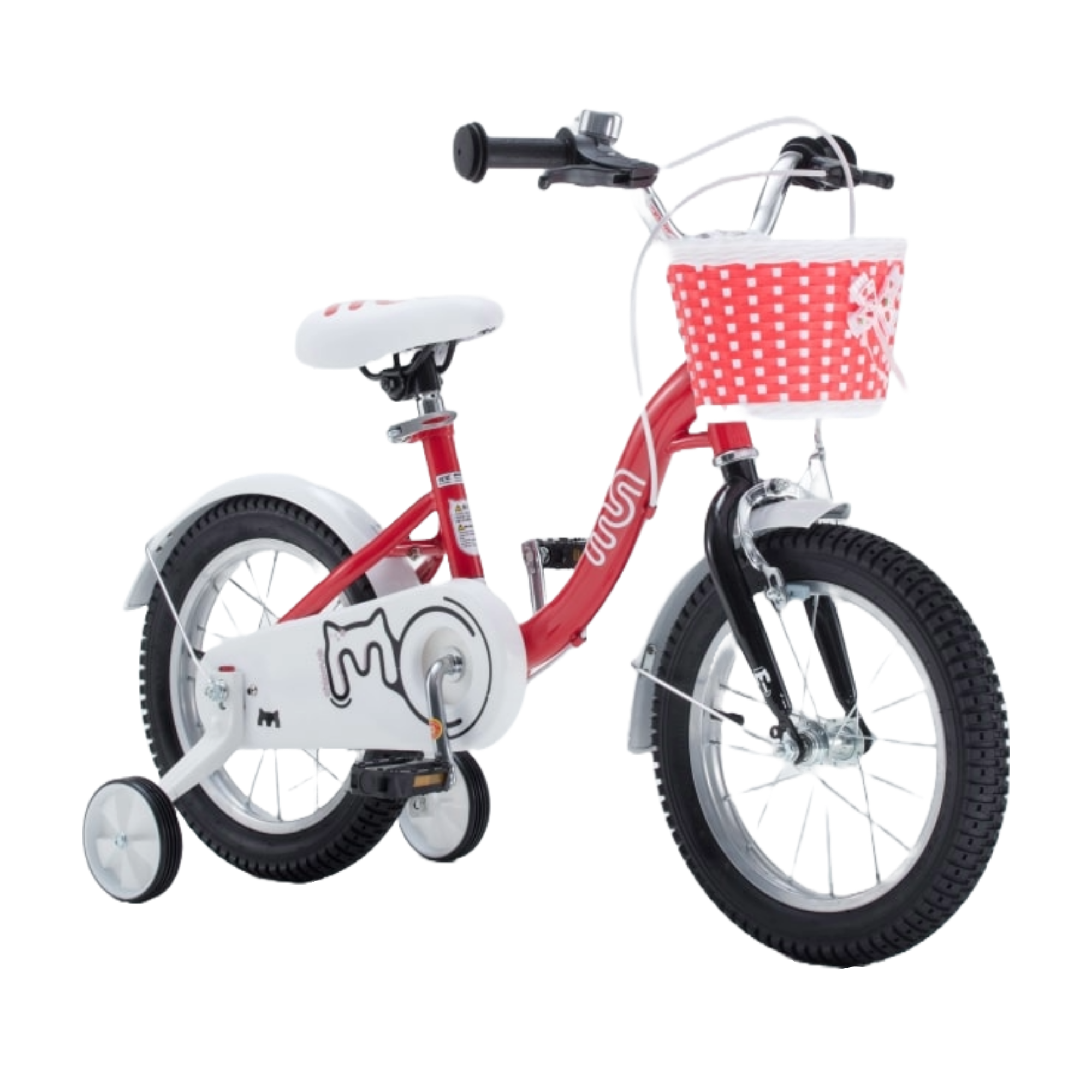 Chipmunk MM 18 Inch Bicycle with Lightweight Steel Frame, Basket, Adjustable Seat and Handle, Front + Rear Brakes, 85% Pre-Assembled Kid's Bikes with Training Wheels for Children 6-9 Years Old, Red
