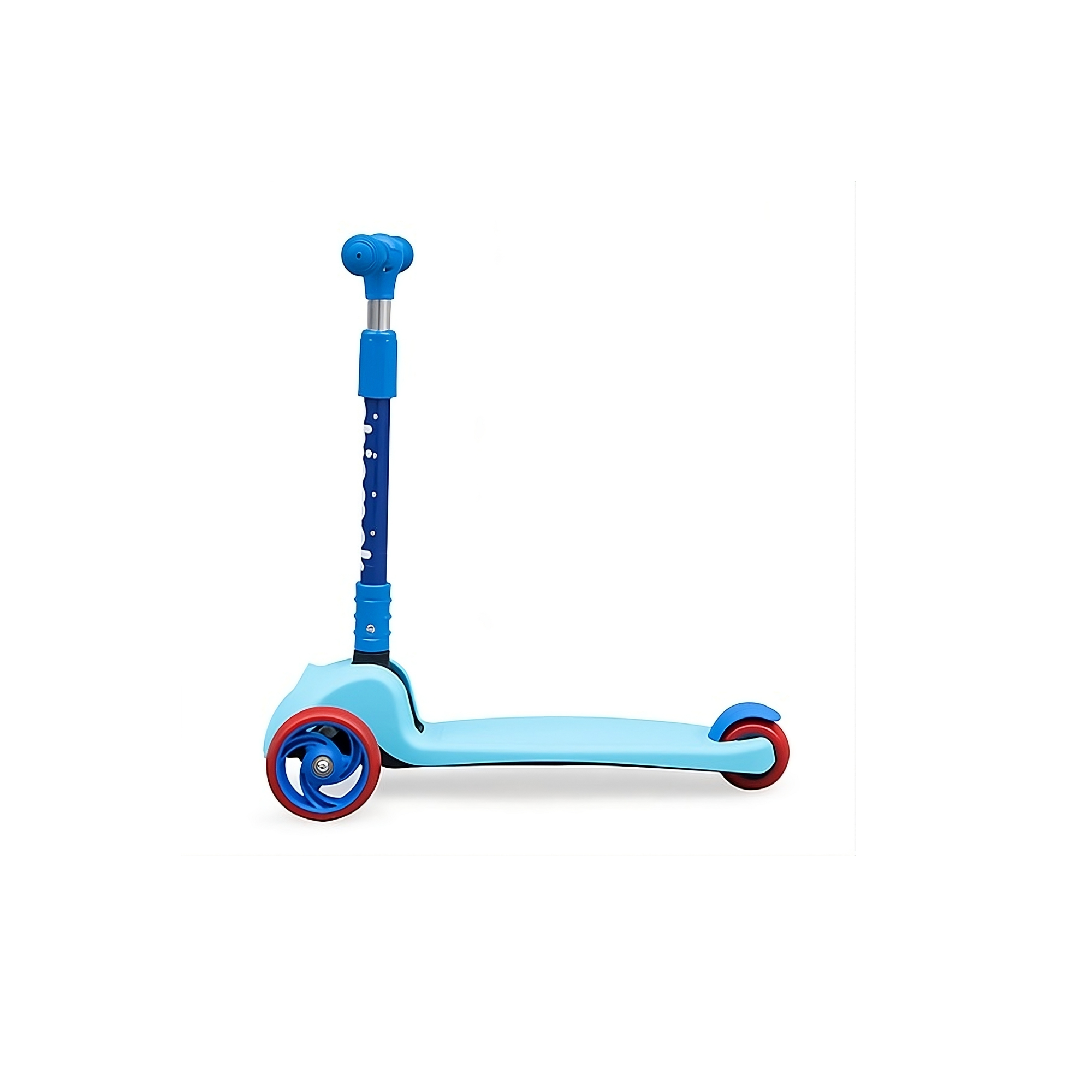 Chipmunk Folding Kids Scooter with Height Adjustable Handle, 3 Wheel Stable Design with Lightweight Plastic Frame and Rear Brakes, Suitable for Boys and Girls 3+ Years Old, Blue