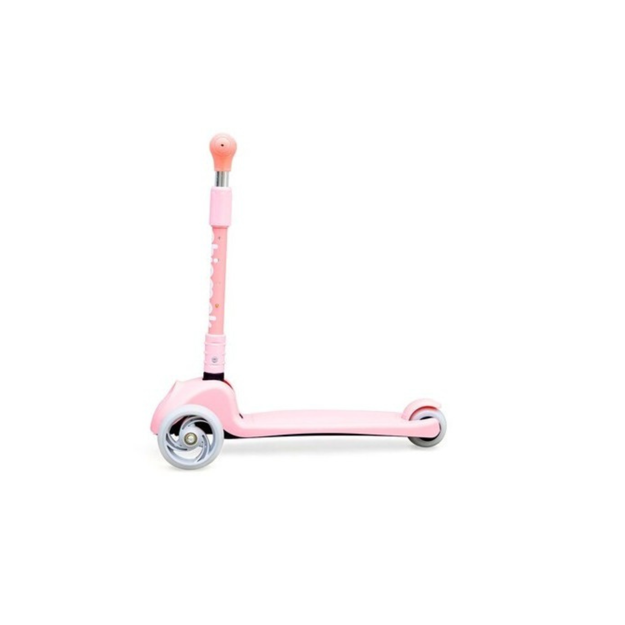 Chipmunk Folding Kids Scooter with Height Adjustable Handle, 3 Wheel Stable Design with Lightweight Plastic Frame and Rear Brakes, Suitable for Boys and Girls 3+ Years Old, Pink