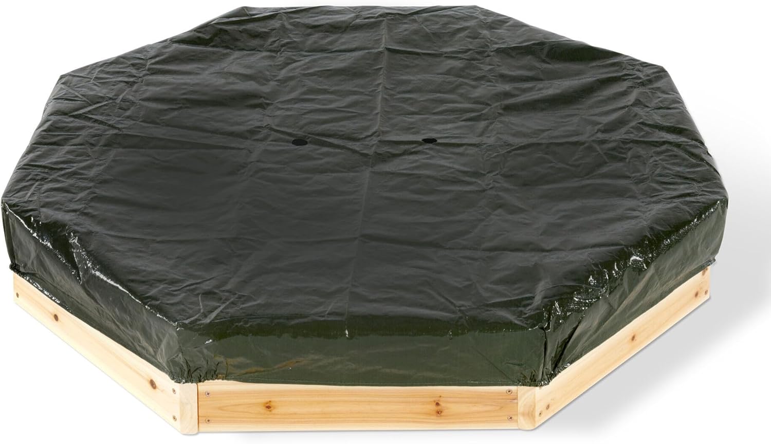 Plum Treasure Beach Wooden Sandpit with Cover, Outdoor Playground Sandbox Toy with Built-in Bench, Encourages Imaginative & Active Play for Kids, Suitable for Boys and Girls Aged 3 years and Above