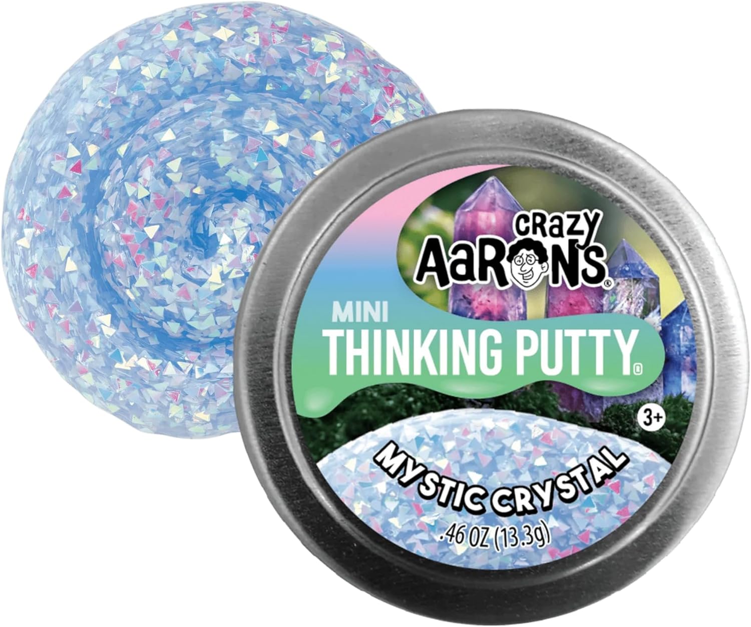 Crazy Aaron's Mini Mystic Crystal Thinking Putty, 2" Tin with 13g of Non-Toxic Sensory Play Putty which Never Dries Out, Soft Textured Creative Fidget Toy for Boys and Girls Ages 3Y+