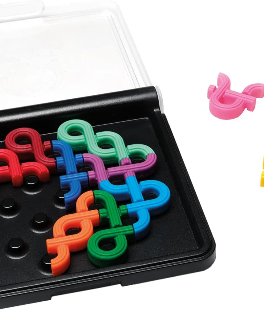 SmartGames IQ Noodles, Fun IQ Brain Teaser Puzzle, Cognitive Development STEM Toy with 120+ Challenges, Travel Friendly Handheld Educational Matching Puzzle Game, Suitable for Children Above 7+