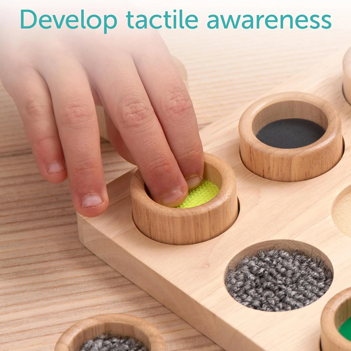 TickiT Touch & Match Board – Wooden Sensory Matching Game for Fine Motor Skills