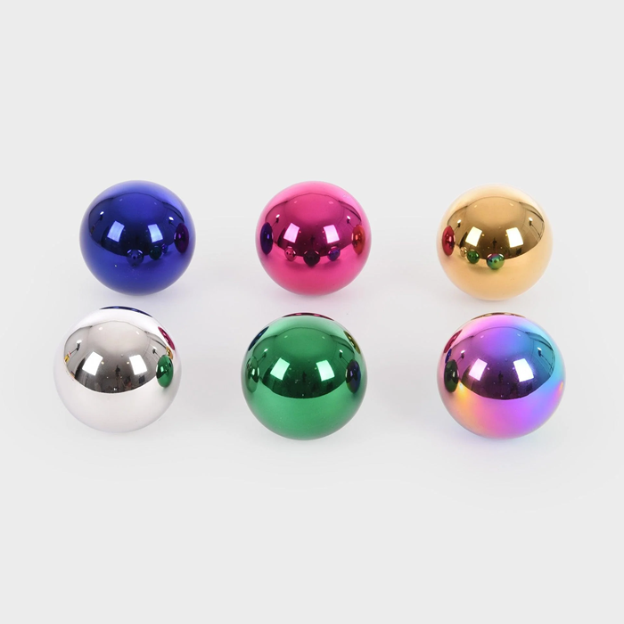 TickiT Sensory Reflective Colour Mystery Balls – Set of 6 Stainless Steel Sensory & Discovery Spheres (All Ages)