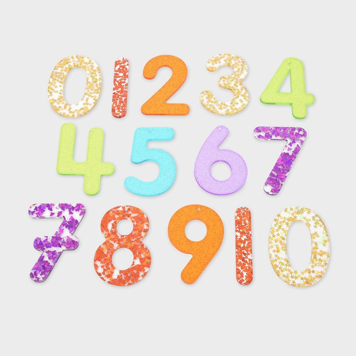 TickiT Rainbow Glitter Numbers – Colourful Sparkle Number Set for Early Math & Sensory Play