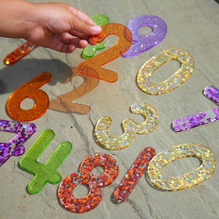 TickiT Rainbow Glitter Numbers – Colourful Sparkle Number Set for Early Math & Sensory Play