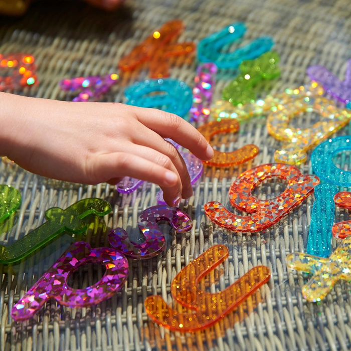 TickiT Rainbow Glitter Letters – Sensory Letter Set for Early Literacy & Creative Play