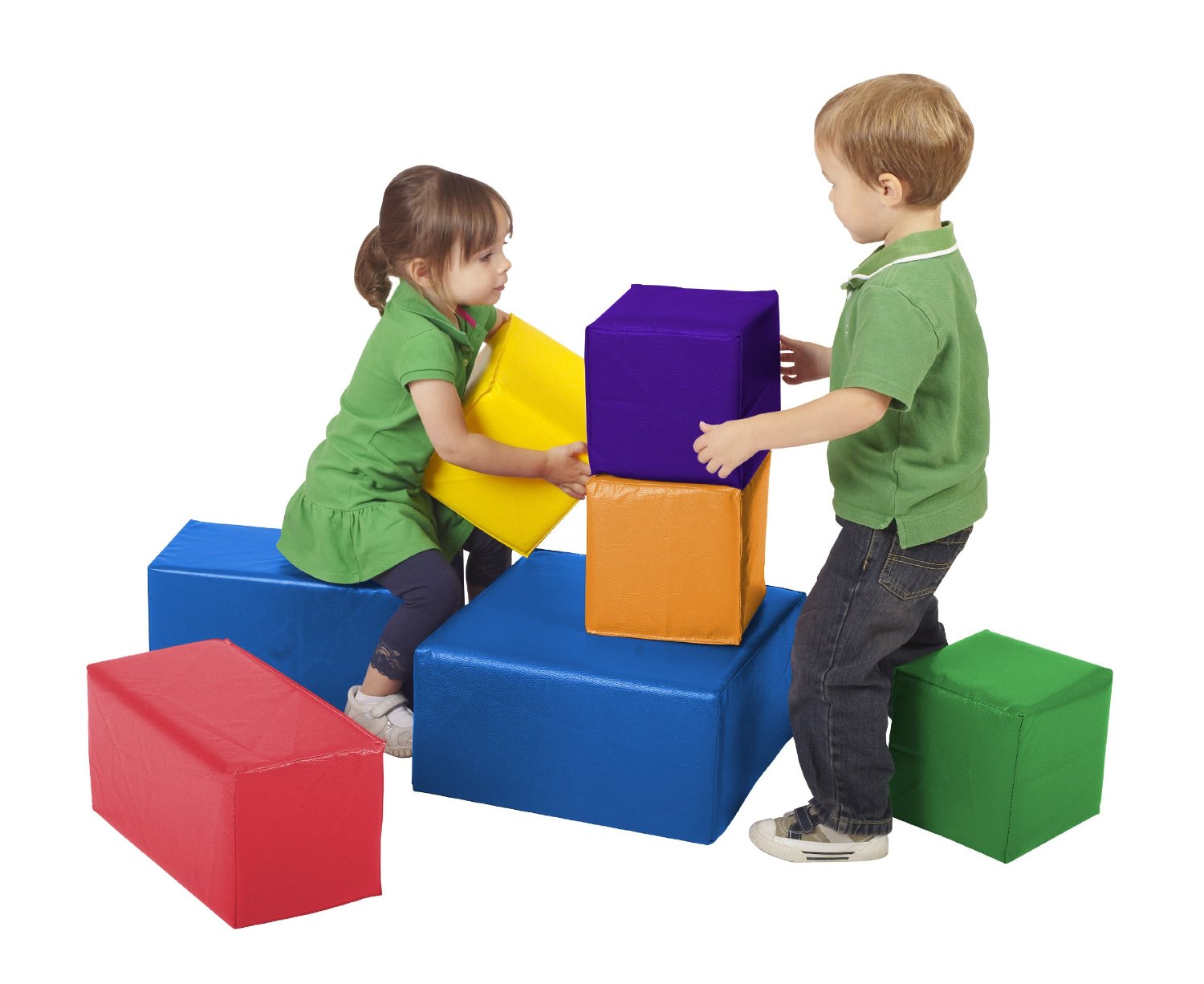 Supreme Big Block Set – 7 Piece Soft Foam Building Blocks for Kids Play & Learning