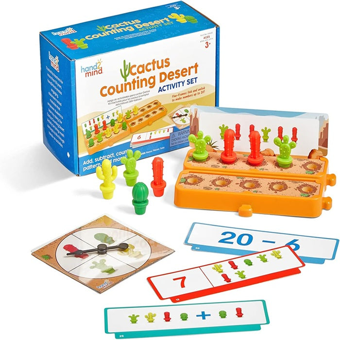 hand2mind Cactus Activity Kit from Learning Resources, Early Childhood Maths Activity Kit for Class, Numbers Knowledge, 67 Pieces, Ages 3+
