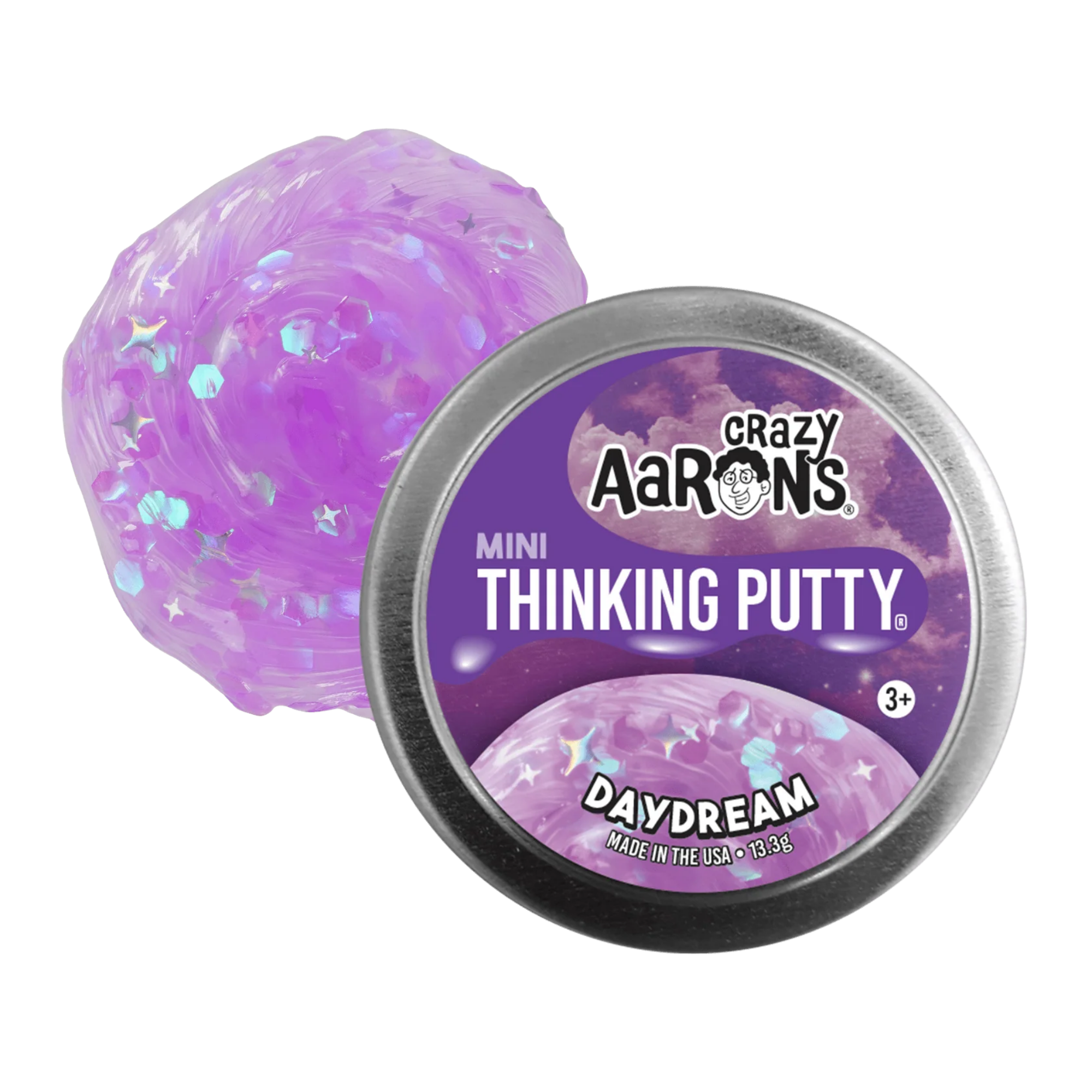 Crazy Aaron's Mini Day Dream Thinking Putty, 2" Tin with 13g of Non-Toxic Sensory Play Putty which Never Dries Out, Soft Textured Creative Fidget Toy for Boys and Girls Ages 3Y+