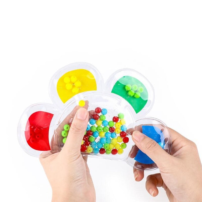 Flower Bead Matching Fidget Puzzle, Colorful Learning Toy Hand-Eye Coordination