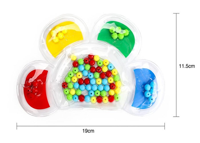 Flower Bead Matching Fidget Puzzle, Colorful Learning Toy Hand-Eye Coordination