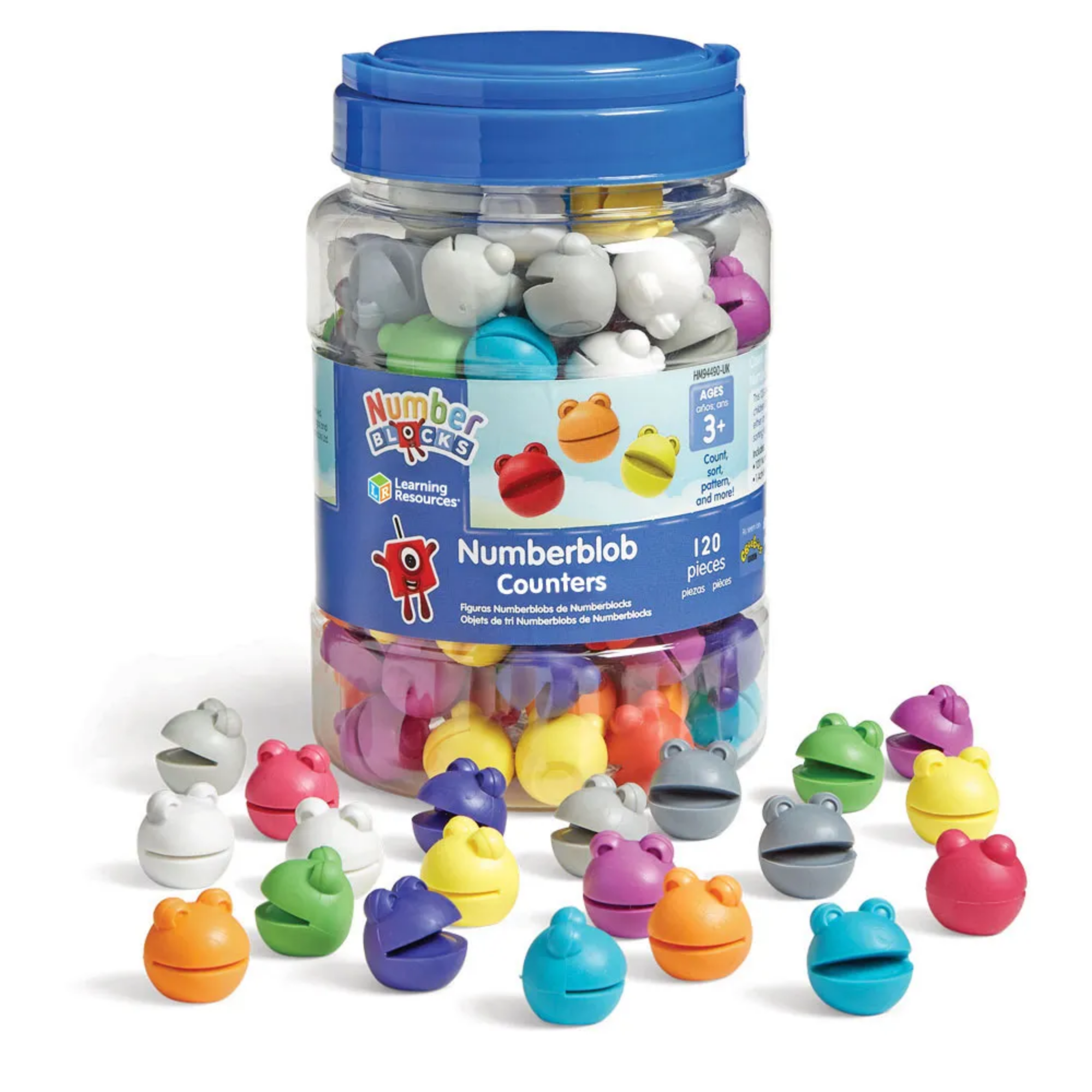 Learning Resources Numberblocks Numberblob Counters, 120 Counters in Unique Colours for Early Maths Learning, Ideal for Counting, Sorting, Addition, Subtraction, and More