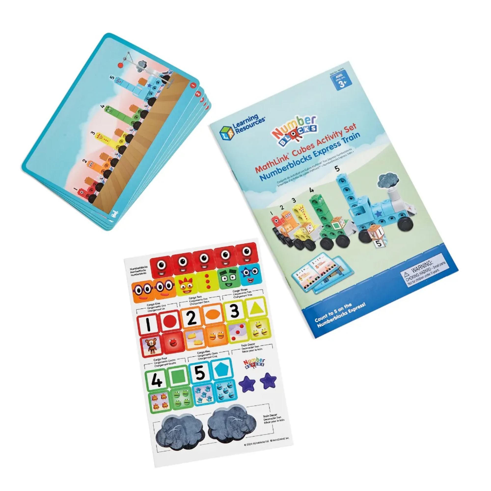 Learning Resources MathLink Cubes Numberblocks Express Train Activity Set, Buildable Number Train Toy with Maths Activities, Ages 3+