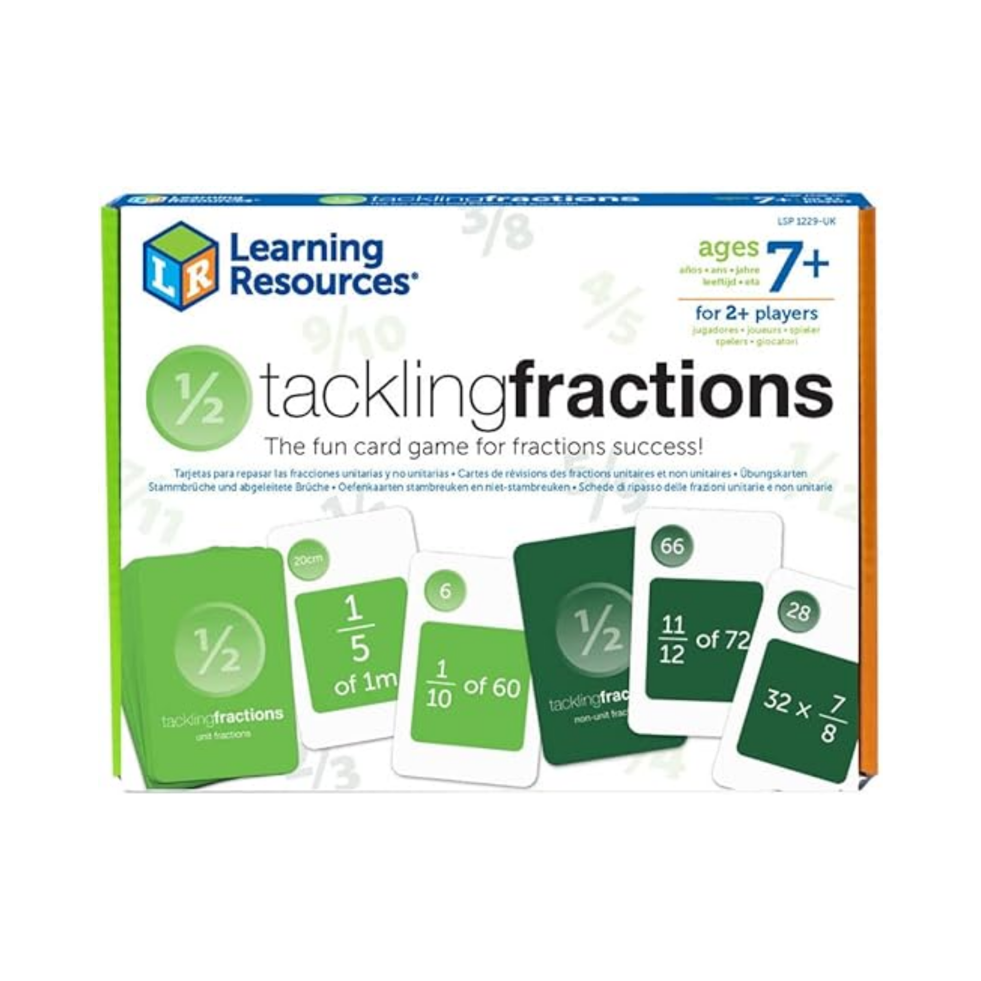 Learning Resources Tacklingfractions Student Set, Fun Fractions Card Game, Maths Learning for Kids, 84 Cards & Teacher Guide, Ages 6+