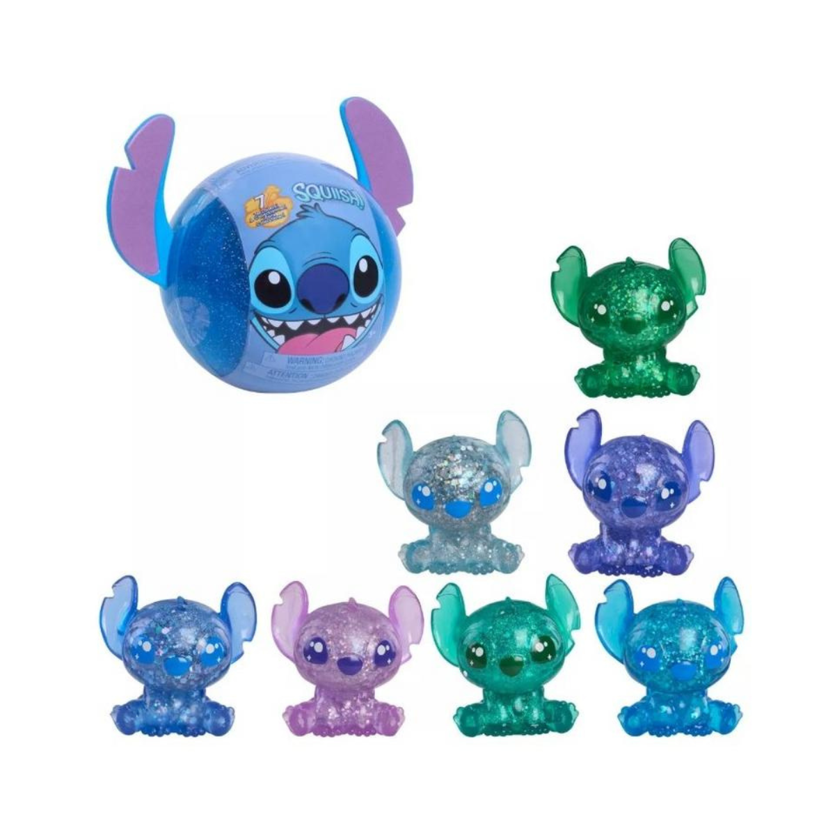 Just Play Disney Stitch Collectible Figures, 5 cm Figurines for Kids Ages 3 to 8, Blind Capsule Toys, Play and Display Collectibles, Interactive Toys
