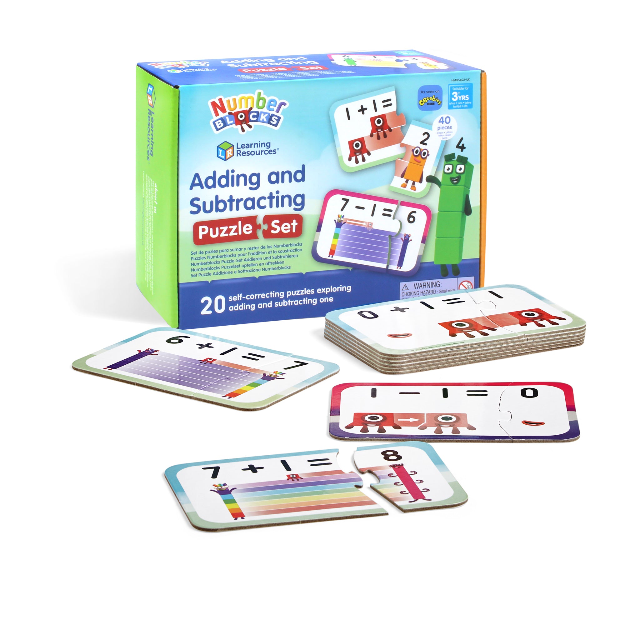 Learning Resources Numberblocks Adding and Subtracting Puzzle Set, Educational Jigsaw Puzzles for Early Math Skills, Officially Licensed Learning Resources