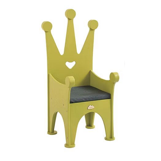 Joyees Eco-friendly Wooden Crown Chair, Natural Birch Plywood for Children, Boys and Girls, Suitable for Home, Daycare, Nursery, Kindergarten, Preschool, Classroom or Play Areas, 12m+