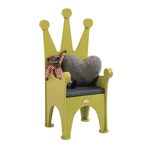 Joyees Eco-friendly Wooden Crown Chair, Natural Birch Plywood for Children, Boys and Girls, Suitable for Home, Daycare, Nursery, Kindergarten, Preschool, Classroom or Play Areas, 12m+