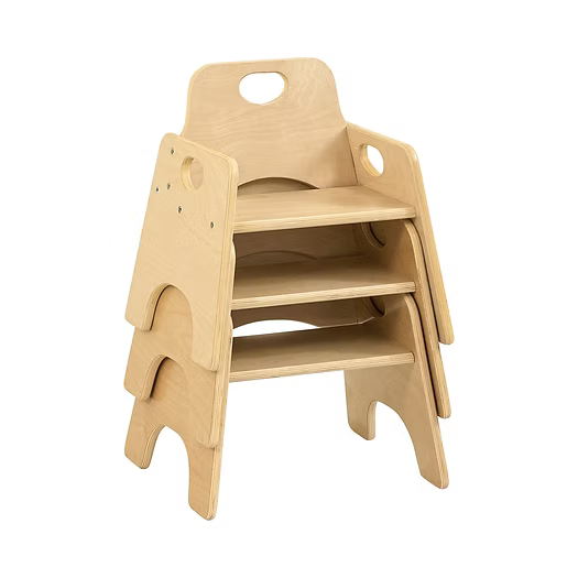 Joyees Eco-friendly Wooden Wobbler Chair, Natural Birch Plywood for Children, Boys and Girls, Suitable for Home, Daycare, Nursery, Kindergarten, Preschool, Classroom or Play Areas, 12m+