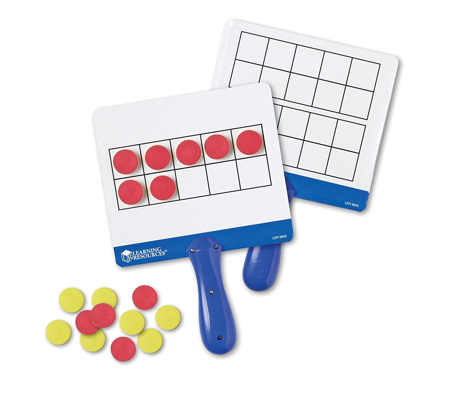 Learning Resources Magnetic Ten Frame Answer Boards, Set of 4 Double-Sided Boards with 100 Magnetic Disks, Early Maths Learning for Ages 5 Plus